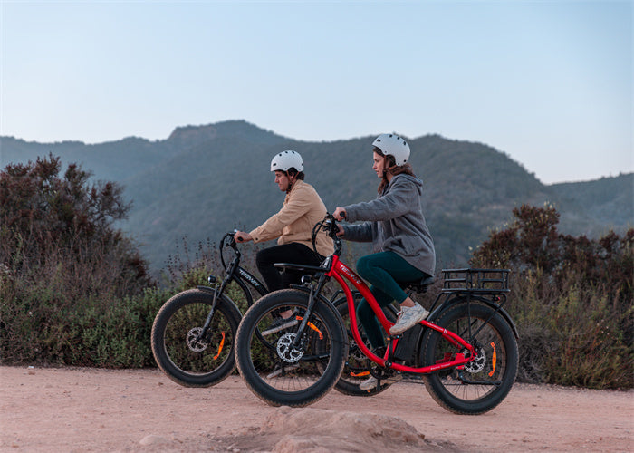 Tesway red s7 fat tire ebike
