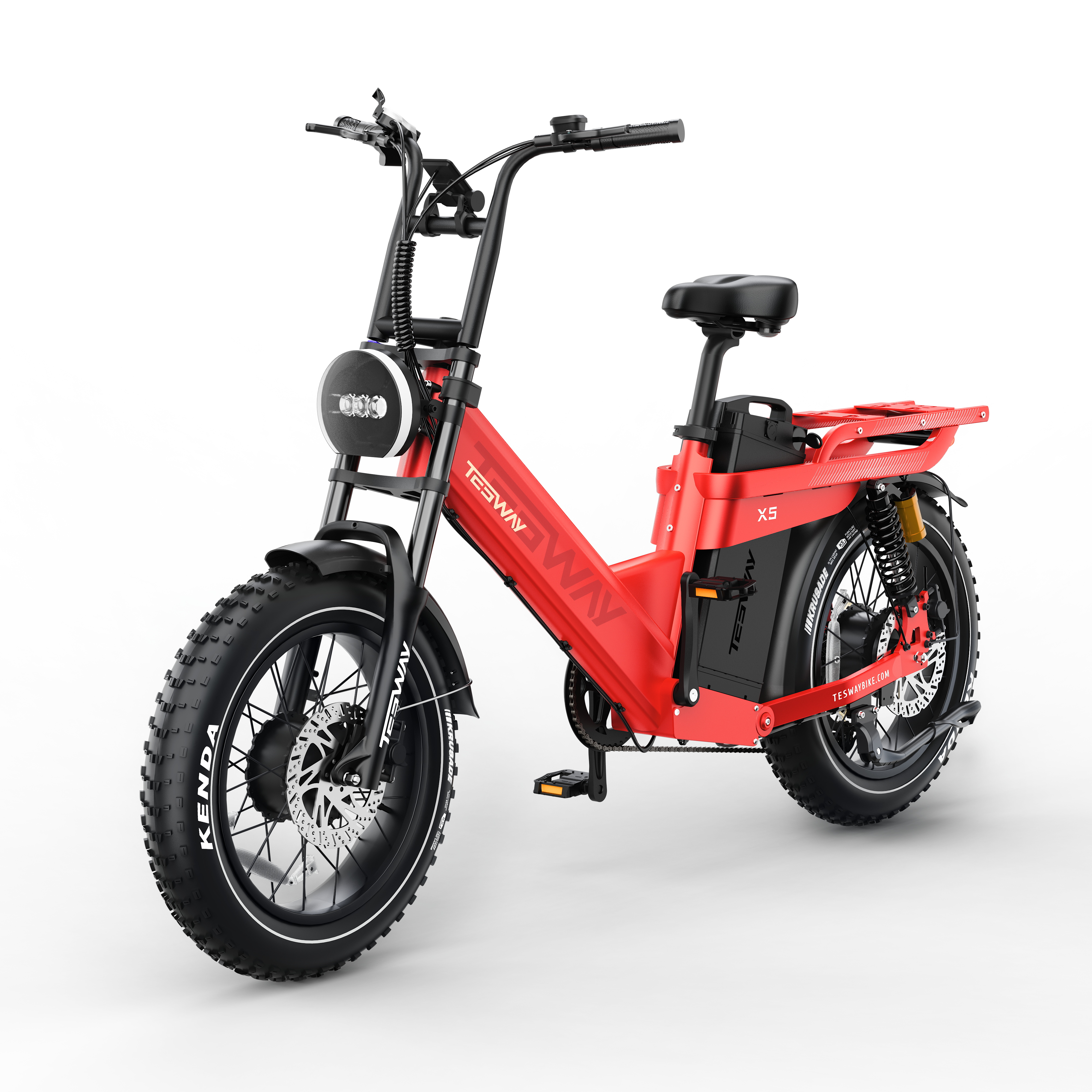 TESWAY X5 AWD Step-Thru E-Bike – Easy Mount 3000W Dual Motor