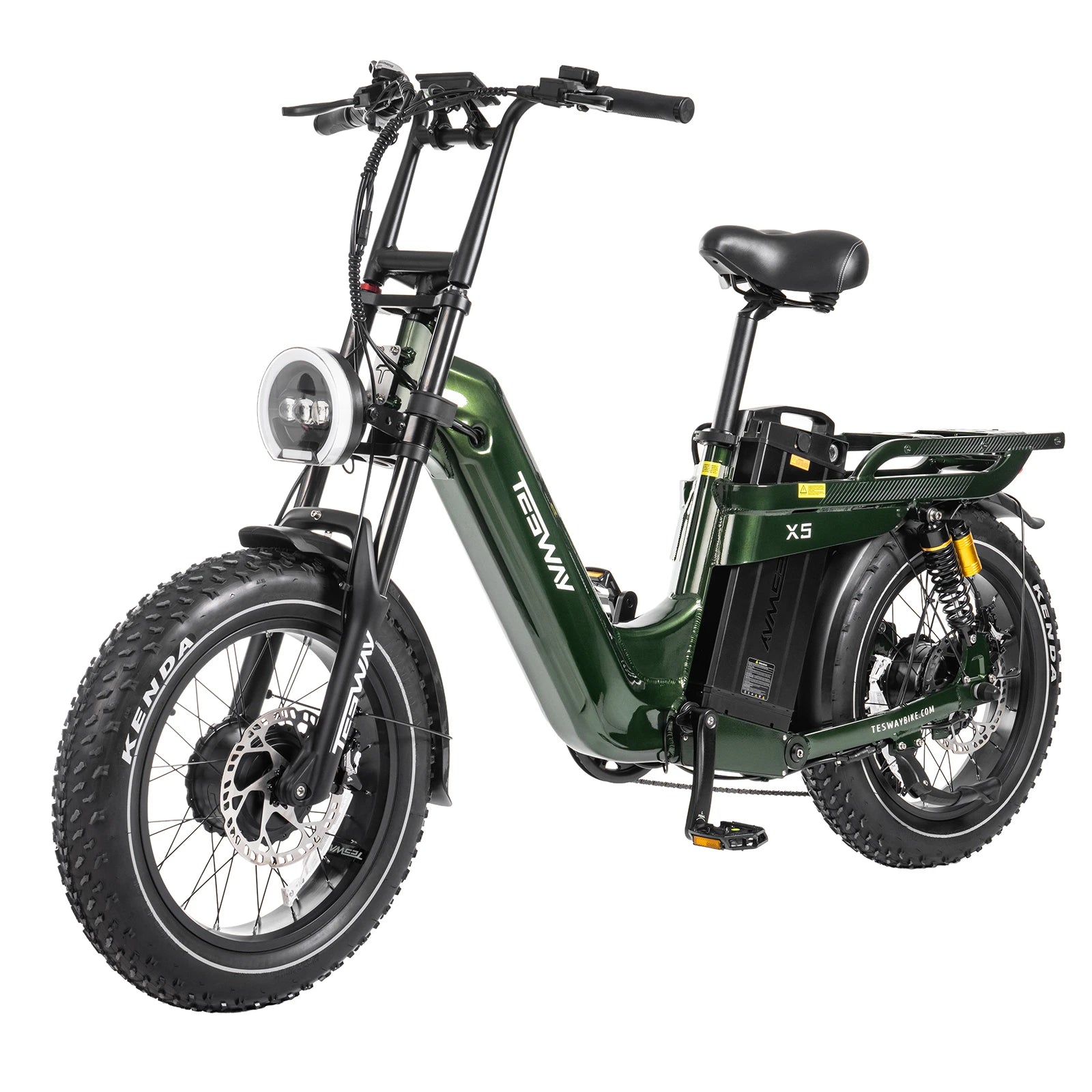 TESWAY X5 AWD Step-Thru E-Bike – Easy Mount 3600W Dual Motor