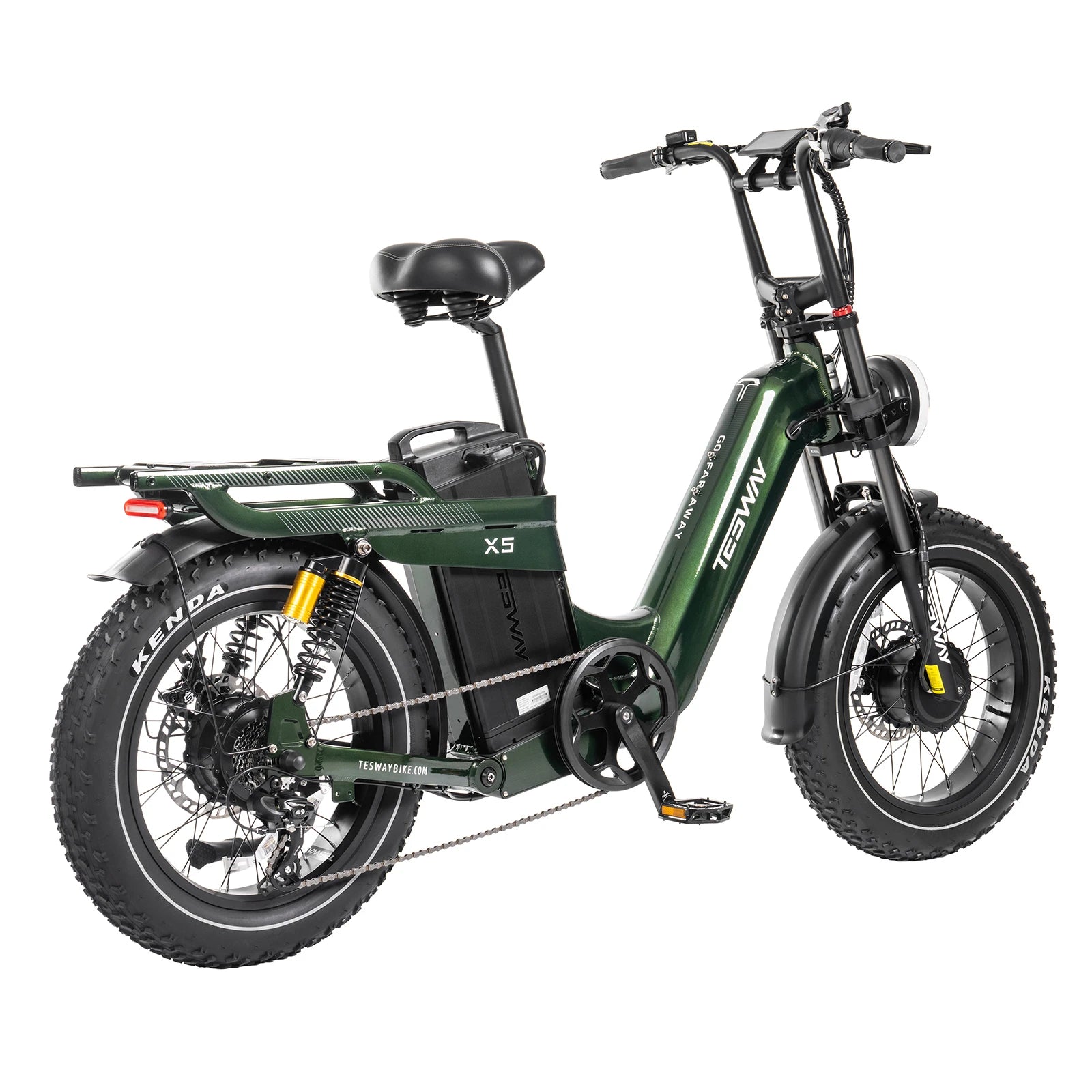 TESWAY X5 AWD Step-Thru E-Bike – Easy Mount 3600W Dual Motor