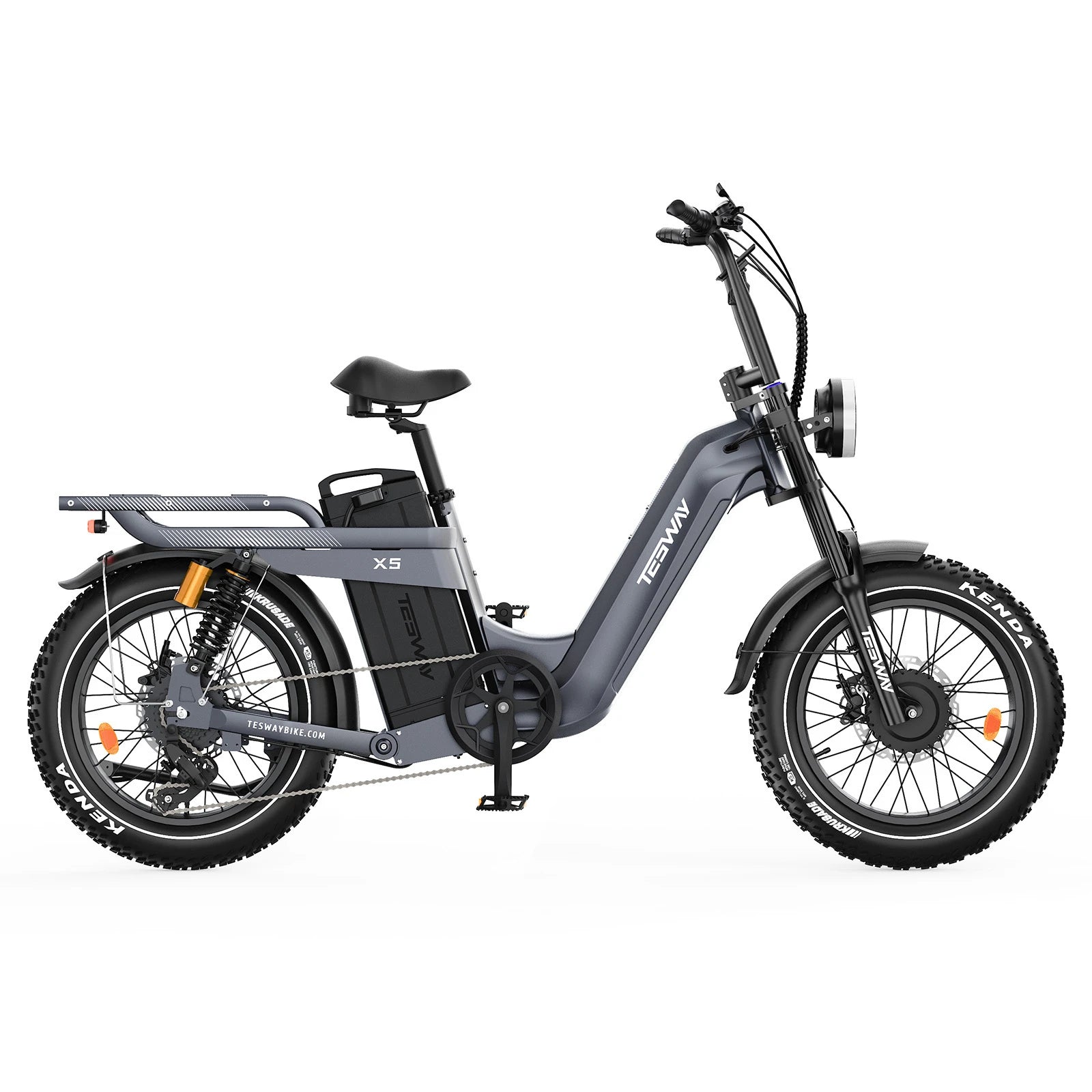 TESWAY X5 AWD Step-Thru E-Bike – Easy Mount 3600W Dual Motor