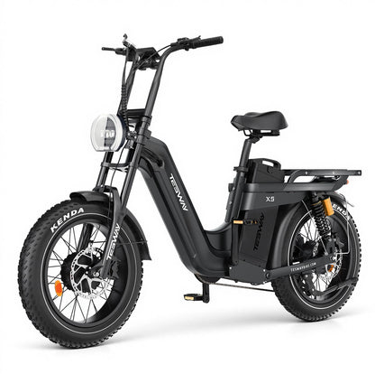 TESWAY X5 AWD Step-Thru E-Bike – Easy Mount 3600W Dual Motor