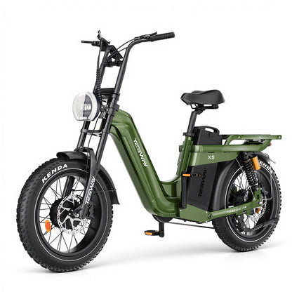 TESWAY X5 AWD Step-Thru E-Bike – Easy Mount 3600W Dual Motor