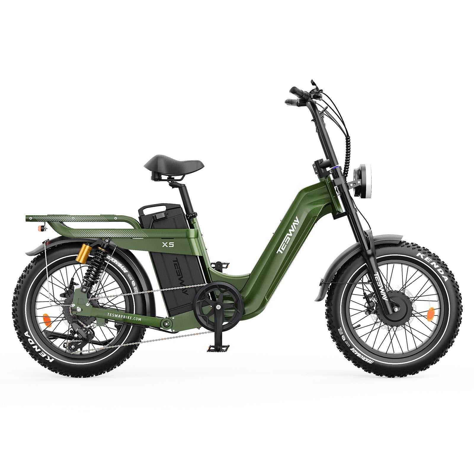TESWAY X5 AWD Step-Thru E-Bike – Easy Mount 3600W Dual Motor